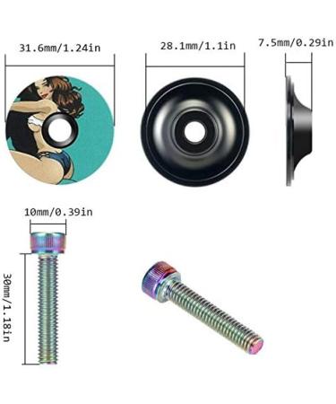 WDHHNP 1 1/8 Inch Bicycle Headset Top Cover | Aluminum Alloy Bike Stem Cover with Bolts | MTB Road Front Fork Stem Top Caps - Buy Online on SooperMarket.com
