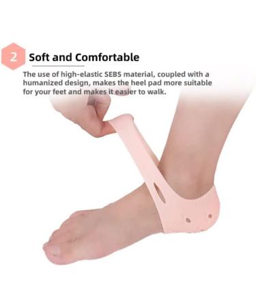 2 Pairs Gel Silicone Heel Cover Protector for Plantar Fasciitis, Orthopedic Bunion Corrector - Foot Pain Relief - Buy Online on SooperMarket.com