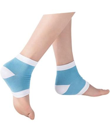 minkissy Socks Moisturizing Heel Socks for Cracked Heels Blue Open Toe spa Gel Socks for Lotion Overnight toeless spa Socks Vented Heel Socks Foot Cover Men and Women Protector Spa - Buy Online on SooperMarket.com