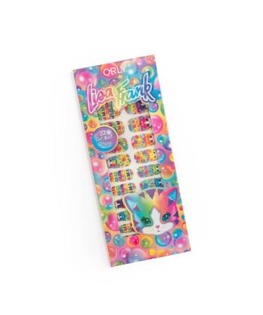 ORLY x Lisa Frank Gel Nail Wraps | Instant Long Lasting Nail Art Strips Featuring Original Art from Lisa Frank (Kitten Bubbles )