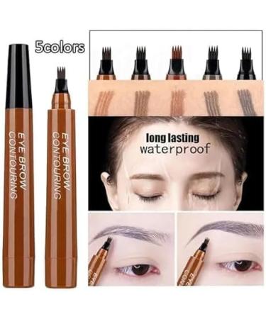 Waterproof Natural Eyebrow Pencil Precision Eyebrow Pencil Natural Fine Stroke Microblade Eyebrow Pencil Create Natural Eyebrows Easily Beautiful and Long-Lasting Waterproof Eyebrow Pencil Grey Brown - Buy Online on SooperMarket.com