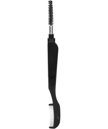 Metal Teeth Eyebrow Comb 2 in 1 Eyelash Teeth Comb Black Eyelash Brush and Comb Stainless Steel Dual Heads Foldable Grooming Teeth Eyebrow Brush for Makeup - Buy Online on SooperMarket.com