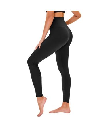TNNZEET High Waist Leggings Women Elastic Leggings Soft Sports Pants for Sport Gym SM B-black