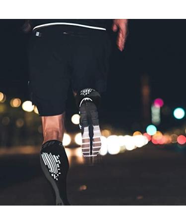 CEP Nighttech Calf Sleeve 2.0 | Reflective Women's Compression Leg Gums | Medi Size LV Black/Green Socks for Ultimate Calf Support - Buy Online on SooperMarket.com