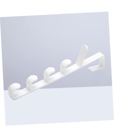 OATIPHO Hanging Rack 2pcs 5 Hooks Hanging The Hat White Over Multifunctional Coat Hanger Plastic Rack Towel Door Holders 2pcs White - Buy Online on SooperMarket.com