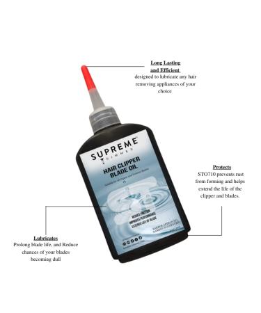 Supreme Trimmer Hair Clipper Blade Oil - 4 FL OZ Anti-Rust Lubricant for Blades - STO710 - Buy Online on SooperMarket.com