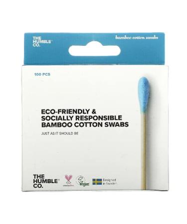 The Humble Co Cotton Buds Bamboo Blue 100 Pack