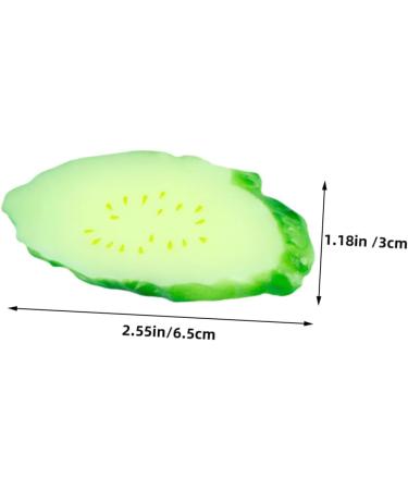 ORFOFE 6pcs Simulation Cucumber Slice Simulation Green Vegetable Green 6.50X3.00X0.50CM - Buy Online on SooperMarket.com