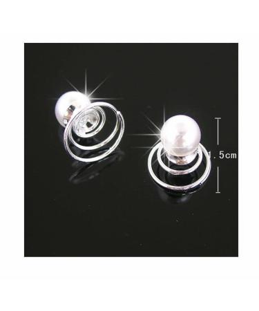Chris.W 12Pcs Spiral Hair Pins - Pearl Swirl Coils Hair Clips for Wedding, Prom, Party - Accessories for Special Events - Buy Online on SooperMarket.com