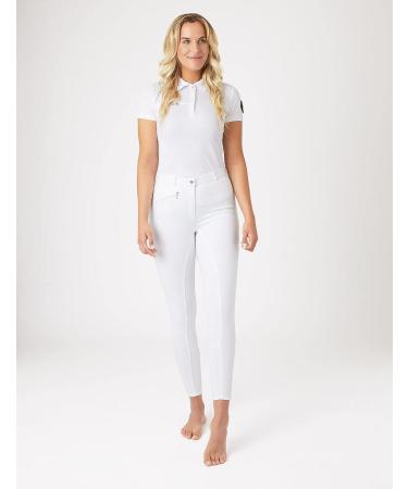 HORZE Active Women's Silicone Grip Full Seat Breeches - White, Size 32 - Buy Online on SooperMarket.com