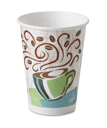 Dixie PerfecTouch 12 oz. Insulated Paper Hot Coffee Cup - 160 Cups/Case, Coffee Haze Design - Buy Online on SooperMarket.com