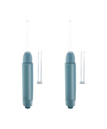 2pcs Bright Pick Spoons Picks Cleaner Spoon Visible Remover Lights Luminous Transparent Newborn Led Prcatical Ear Practical Luminescent Light Curette 11.8X1.5cm Blue