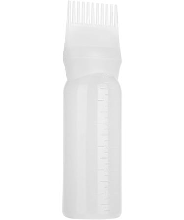 Hair Dyeing Bottle with Graduated Scale for Brush Shampoo Hair Color Oil Comb Applicator Tool Professional Hair Dye Brush Bottle(White) - Buy Online on SooperMarket.com