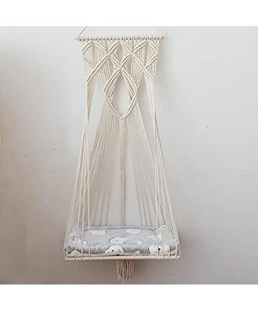 Macrame Cat Hammock with Swing Cushion - Hanging Cat Bed - Buy Online on SooperMarket.com