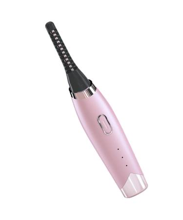 NOLITOY Eyelash Curler Heated Lash Curler 3 Temperature Gears Eyelash Brush Hot Lash Curler Mini Natural Eye Lashes Curling Beauty Tool Eyelashs Heating Abs Curling Iron Pink