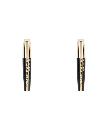 L'Or al Paris Mascara Deep Black Mascara for Extra Definition and Extra Volume Volume Million Lashes No.00 Extra Black 1 x 9.2 ml (pack with 2) 00 Extra-Black 10.7 ml (2 pack)