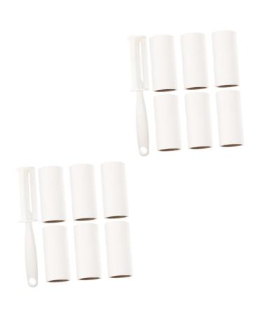 FRCOLOR 2 Sets Roller Sticky Paper Convenient Fur Roller Portable Fur Remover Portable Lint Roller Fur Remover for Furniture Lint Roller for Clothes Home Fur Remover Practical Fur Roller