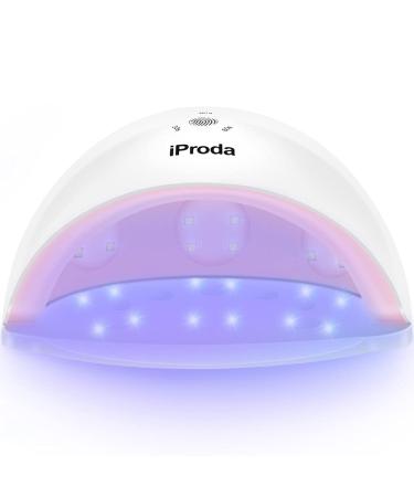 Nail Dryer iProda 72W UV/LED Lamp for Nails Professional Gel Nail Polish Lamp with 4 Timers Suitable for Manicure/Pedicure All Gel atHome and Salon-Style Nail Art