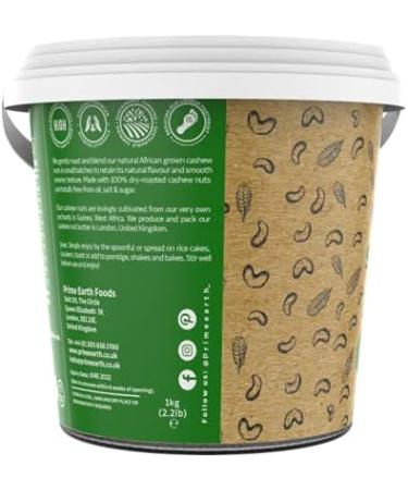 Prime Earth - Smooth Cashew Nut Butter - 1kg - Award Winning - Made With Premium Cashew Nuts - Free From Oil Salt & Sugar - Vegan Keto & Paleo Friendly - Produced in Small Batches - Made in the UK - Buy Online on SooperMarket.com
