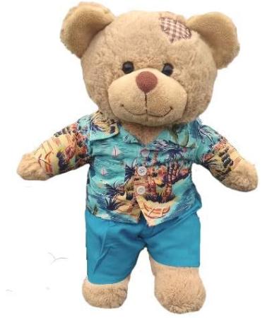 Hawaii Teddy Bear Outfit - 16 /40cm - Clothes for Teddy Bear - BEAR NOT INCLUDED - Buy Online on SooperMarket.com