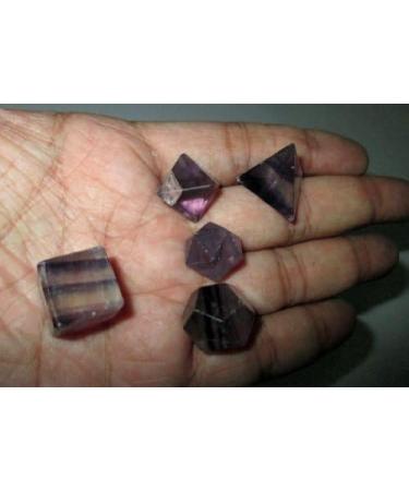 Jet Purple Flourite Sacred Geometry Set - Top Grade Merkaba Star with Velvet Pouch and Free Booklet - Crystal Therapy for Chakra Balancing and Healing - Buy Online on SooperMarket.com