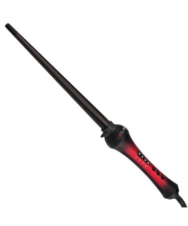 CHI Lava Tapered Hairstyling Wand Versatile Hair Curler Wand for Flawless Curls Lower Temperature for Medium to Long Hair Lengths 3/8 3/4 Barrel