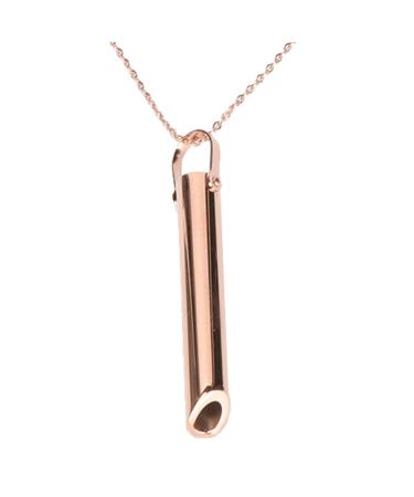 Stress Relief Mindful Breathing Necklace Anxiety Necklace Breathwork Tool for Anxiety Relief Breathing Exercises Meditation Relaxation Calming Down Slowing The Breath(Rose Gold)
