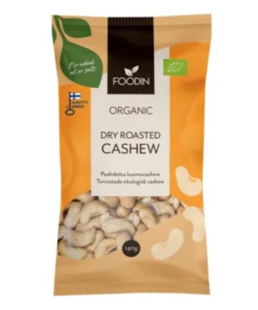 Foodin Dry Roasted Cashew Organic 140g Pack of 7