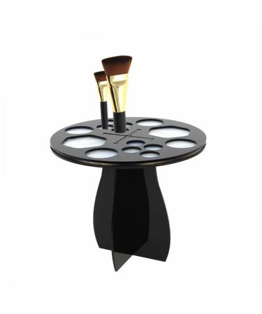 14-Hole Makeup Brush Holder Tree - Acrylic Base Organizer Stand for Air Drying - Black Makeup Brush Storage - Buy Online on SooperMarket.com