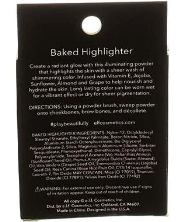 E.L.F. Baked Highlighter Apricot Glow | Radiant Finish | 0.17 oz (5 g) - Buy Online on SooperMarket.com
