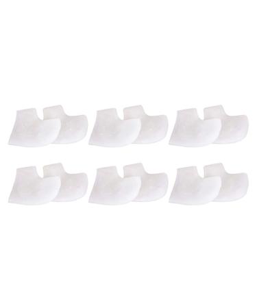 Lurrose 6 pairs heel socks gel ankle protector heel protection socks heel protection made of silicone socks for dry feet heel cushion made of silicone moisturizing fasciitis white