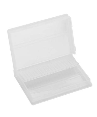 LANTRO JS Nail Drill Bits Holder with 20 Slots 3.8 2.5 0.4inches Grinding Head Bit Display Storage Box Rack Manicure Tool Salon Organizer and Storage