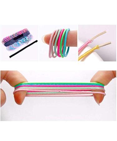 200 Pcs Colorful Tiny Elastic Hair Bands Rope for Baby Girls - No Crease Ponytail Holders - Buy Online on SooperMarket.com