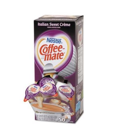 Liquid Coffee Creamer Italian Sweet Creme 0.375 oz Cups 50/Box Sold as 1 Box by Coffee-mate
