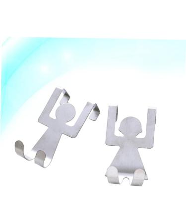 Alipis 4 Pcs Stainless Steel Hooks Cabinet Hooks Door Hook Door Hanger Stainless Steel Door Rag Door Back mediumx2pcs As Shownx2pcs - Buy Online on SooperMarket.com
