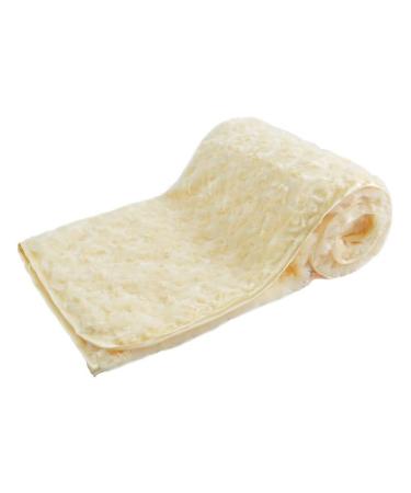 Soft Touch Baby Boys Girls Rosebud Fleece Blanket Wrap Shawl Satin Trim & Fleece Back FBP66 (Lemon)