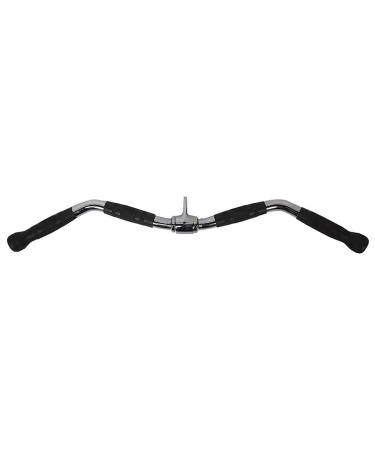 Lat Bar Cable Machine Attachment, Curl Pulldown Bar with Full Rotation and Rubber Handle for Gym, Strength Workout, Body Training, Muscle Building, 30 Inch