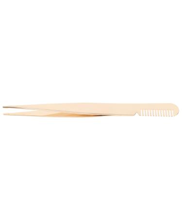 Mikinona Eyelash Tweezers Eyebrow Pick Tweezers Metal Lash Clamp Tweezers Eyebrow Tweezers Lash Applicator Tool Eye Lash Tweezers for Women Tweezers for Men Lash Tweezers with Comb