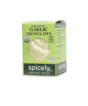 Spicely Organic Garlic Granulates 0.45 Oz Certified Gluten Free 0.45 Ounce