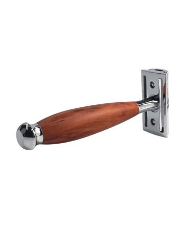 Classic Men's Safety Razor Double Edge Vintage Style Aluminum Alloy Dark Brown+Dark Brown