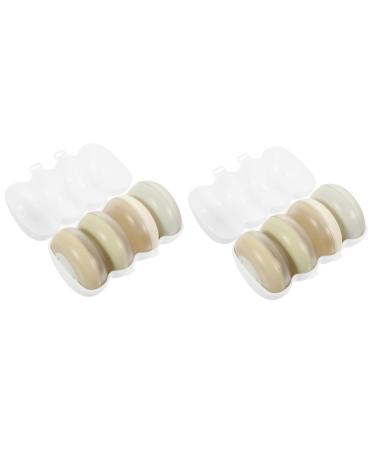 minkissy 2 Sets travel bottle Refillable Lotion Jar small lotion jar travel cosmetics dispenser sealing lotion container Airless Pump Jar travel size containers pp portable cream white