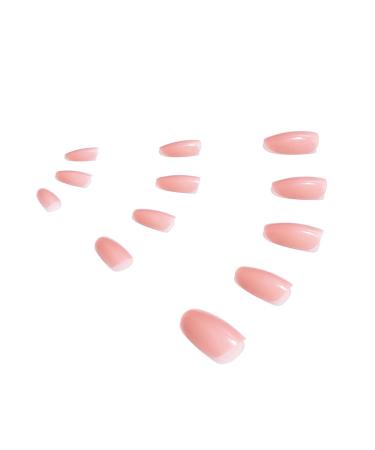 Handcess 24 Pcs Medium Pink Ballerina Press On Nails | Glossy False Nails for Women & Girls - Perfect for International Shipping - Buy Online on SooperMarket.com
