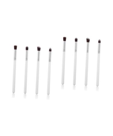 Baluue 8 Pcs Eye Make-up Brush Kit Eye Kits Concealer Brush Makeup Medium Eyeshadow Brush Blush Brush White