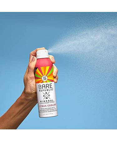 Bare Republic Mineral Sunscreen Spray SPF 30 Citrus Cooler 6 fl oz - Broad Spectrum Zinc Oxide Protection - Buy Online on SooperMarket.com