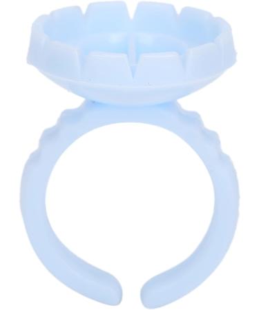 Eyelash Extension Glue Ring Cup 1.5cm / 0.6in Stable Wearing Easy To Wear Eyelash Glue Ring Cup Strong Flexibility for Professional Use(A pack of 100 blue) - Buy Online on SooperMarket.com