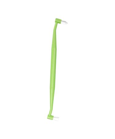 AWHAO Dual-Ended Pet Dental Brush for Cats and Dogs - Easy Clean Design Green