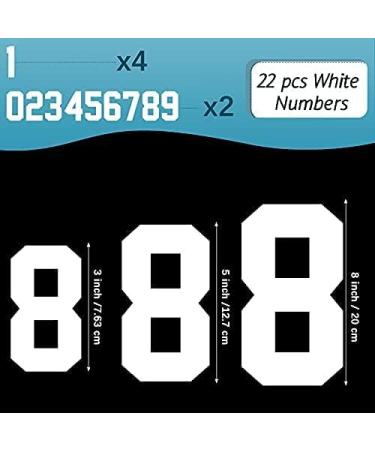 22-Piece Iron On Numbers Set (0-9) 8 Inch - Perfect for Team Uniforms - Football, Basketball, Baseball - Buy Online on SooperMarket.com