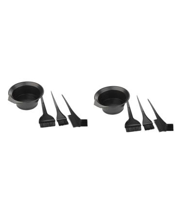 minkissy 8 Sets Hair Coloring Comb Hairdressing Brush Reusable Hair Dye Tools Black Rose Floral Hair Comb Hair Dye Tint Brush Ladies Nylon Socks Hair Salon Tool Hair Dye Bowl Baking Oil