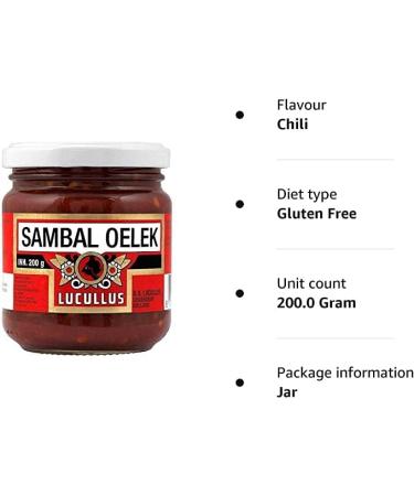 Lucullus Sambal Oelek | Hot Spice Red Chilli Paste | 200g | (Pack of 2) - Buy Online on SooperMarket.com