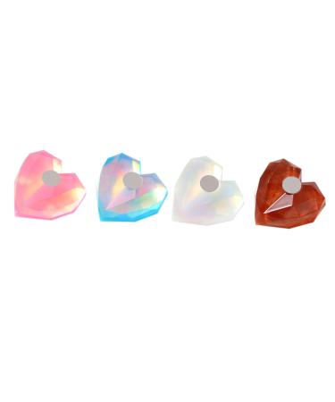 Amosfun 4sets Nail Practice Holder Nail Art Display Holder Training Finger Practice Display Stand Magnetic Nail Tip Holder Crystal Display Stand Beauty Nail Stand Resin Lotus